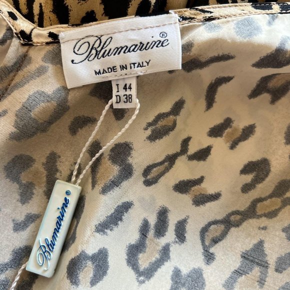 Blumarine Leopard Print Wrap Midi Dress - Picture 6 of 8